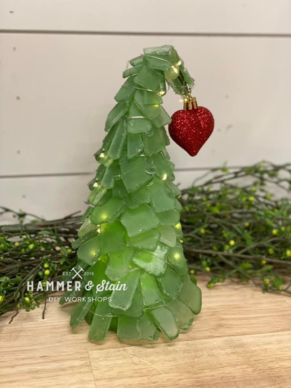 Grinch Sea Glass Tree Mail Home Party