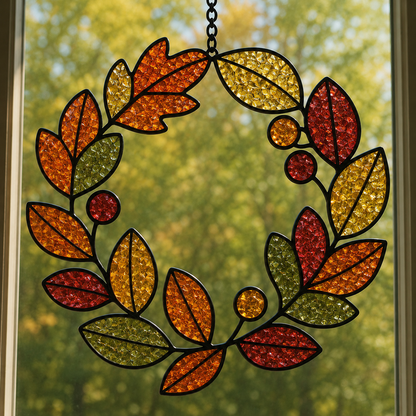 Fall Faux Stained Glass MAIL HOME KITS