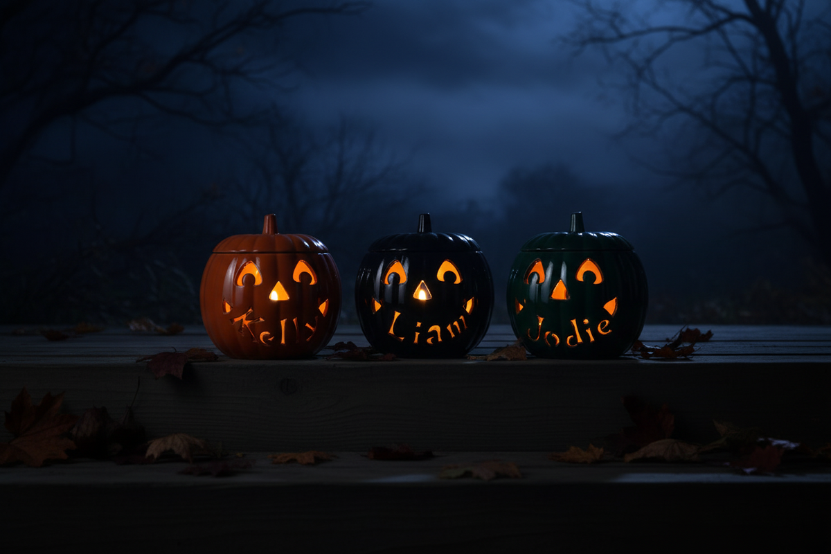 Personalized Ceramic Jack O'Lantern Pumpkin Painting Kit
