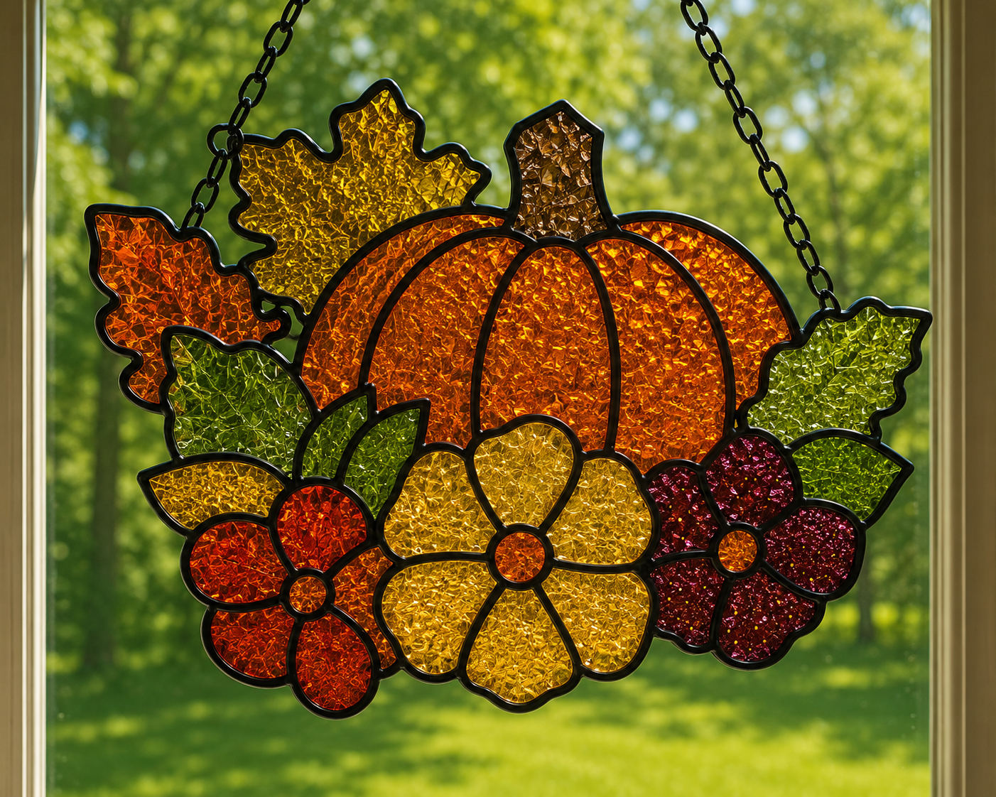 Fall Faux Stained Glass MAIL HOME KITS